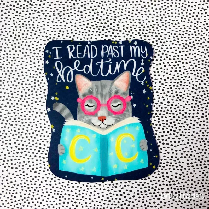 Vinyl sticker – I read past my bedtime | Katt Vinyl sticker – I read past my bedtime | Katt
