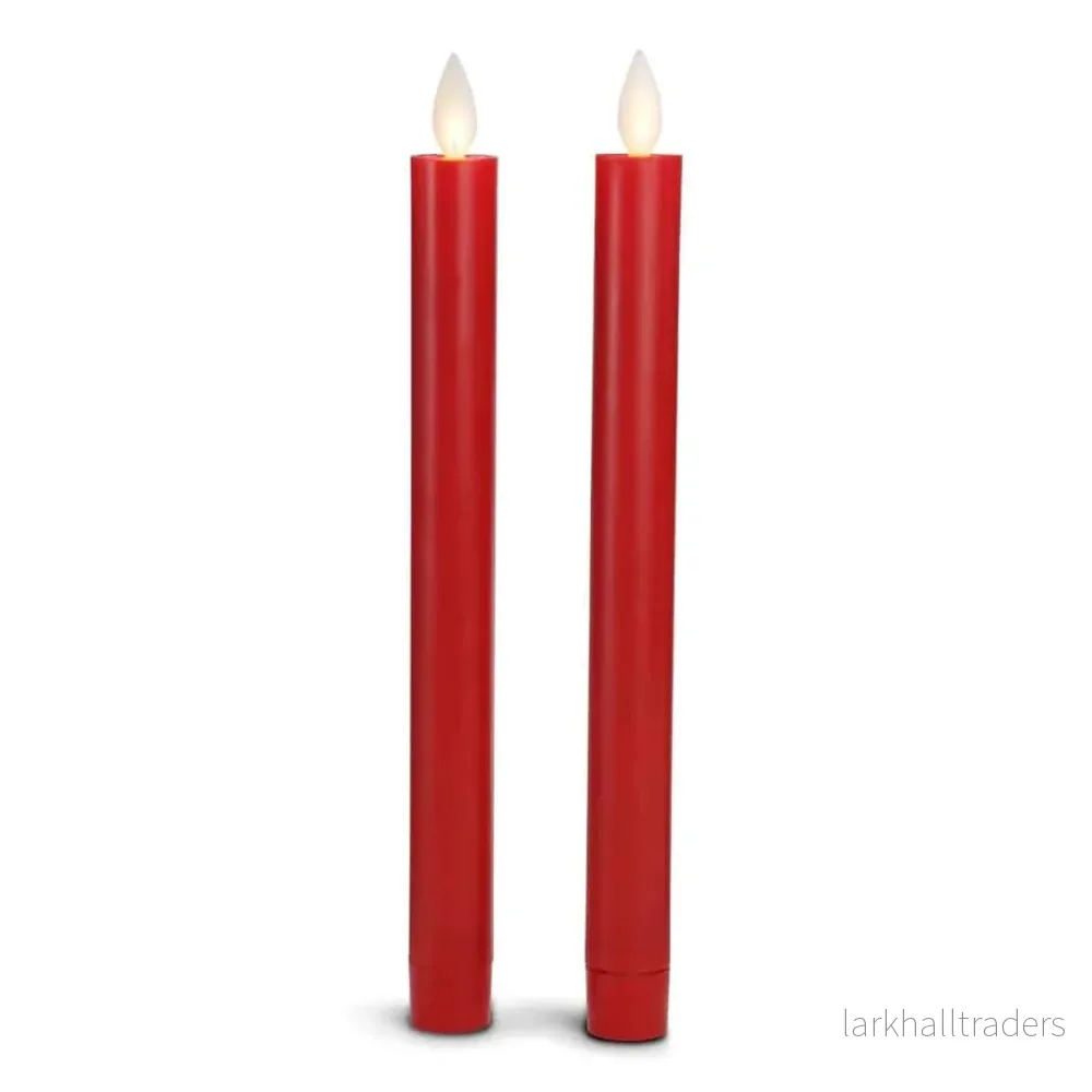 LED kronljus plast - 2 st. - 22,2 cm - med 3D-låga - (flera färger) - Bild 3