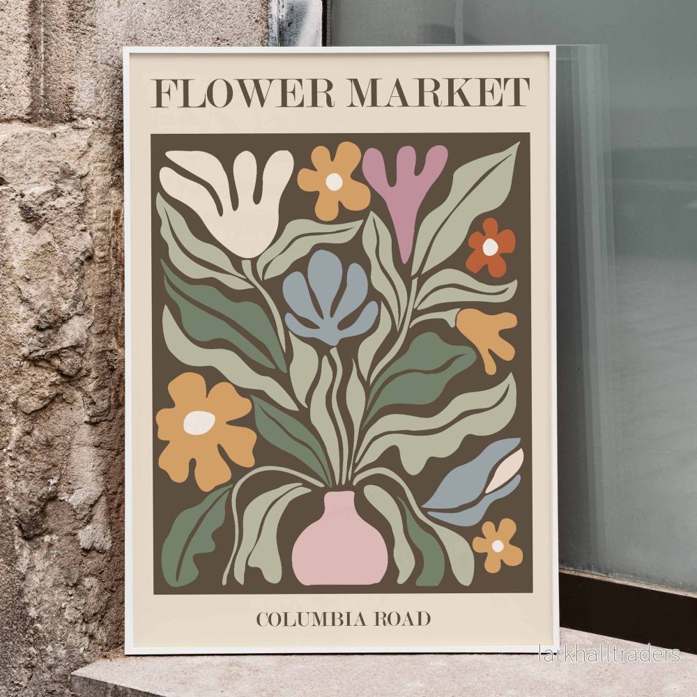 Blommarknad Columbia Road Poster Blommarknad Columbia Road Poster