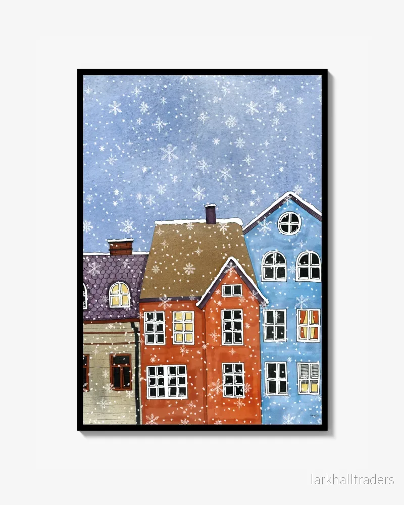 Snowflake City Färg Poster