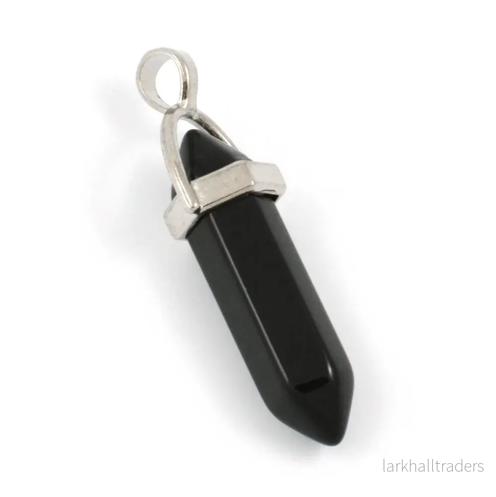 Berlock, bullet av svart agat, 32mm, 1st - Bild 2