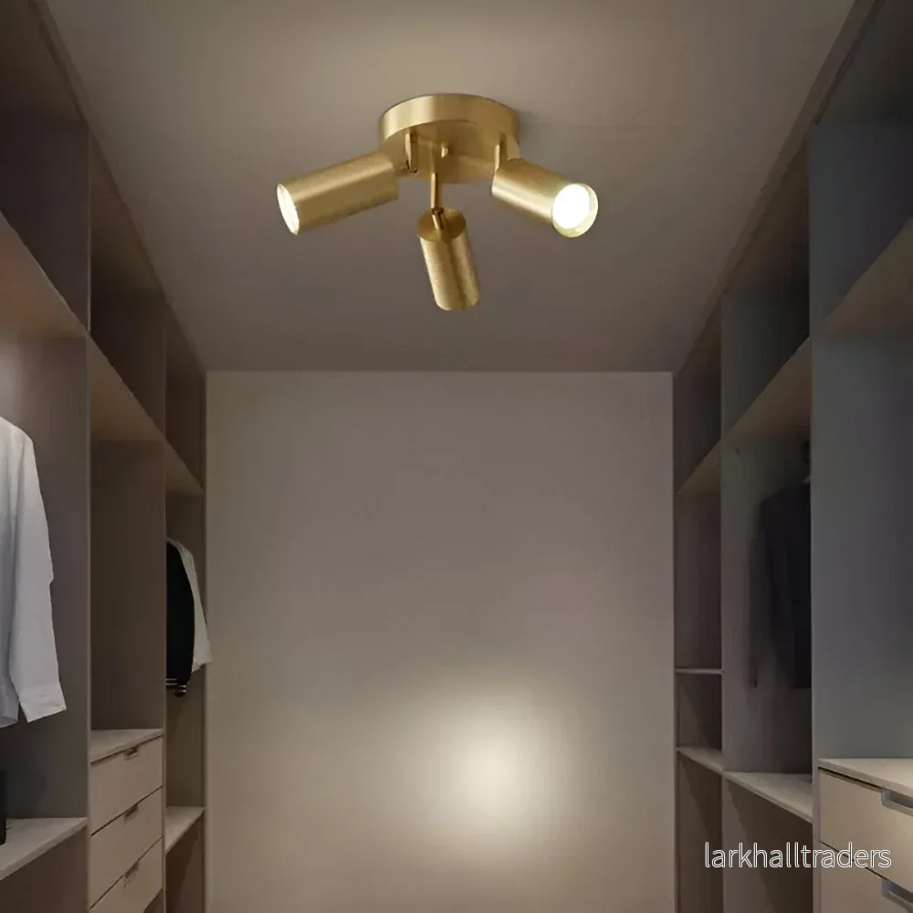 ZenBrass – Elegant Mässing Taklampa med Justerbara LED-Spotlights - Bild 2