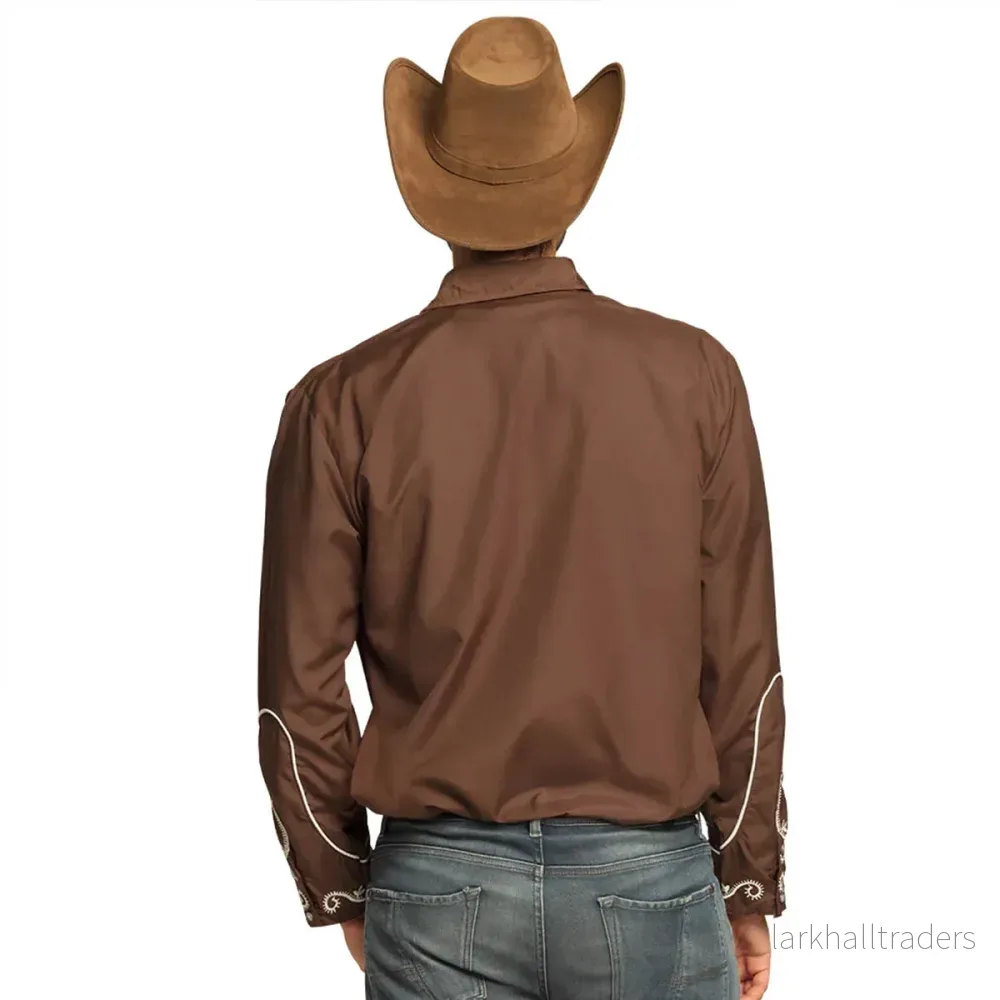 Cowboyskjorta, brun - Bild 2