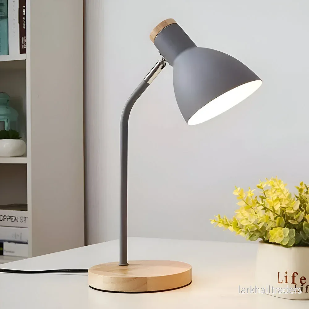 NordLjus – Nordisk inspirerad justerbar LED-bordslampa – Ögonvänlig belysning för läsning och vardagsrum