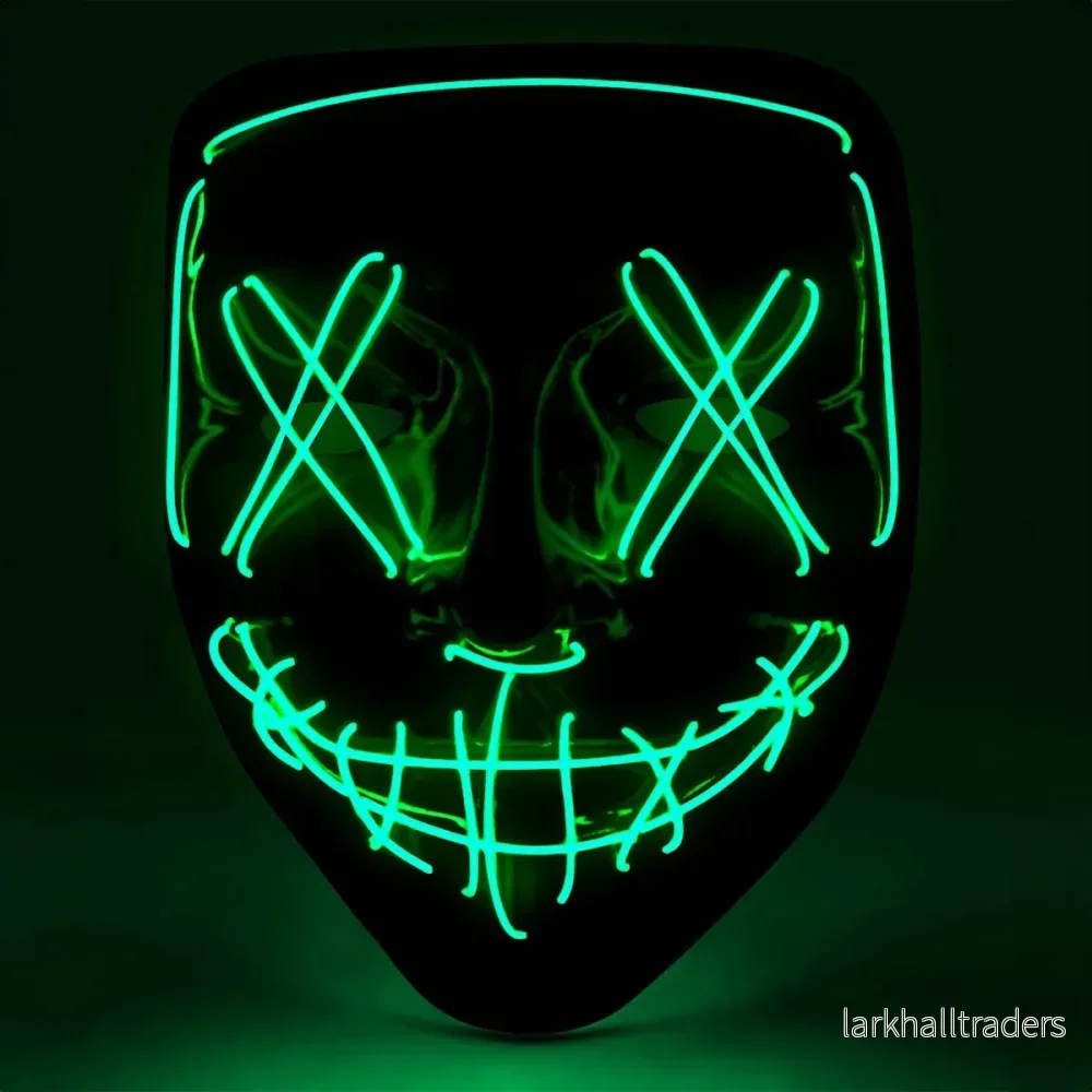 LED-mask, scary grön