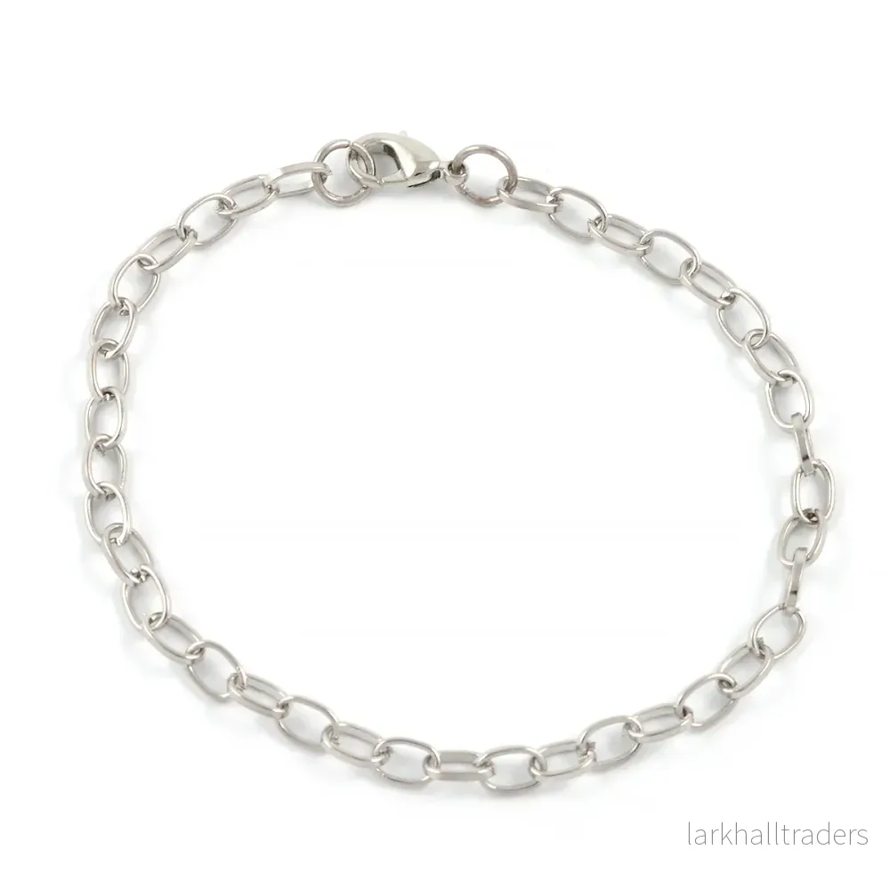 Armband kedja, platina, 20cm