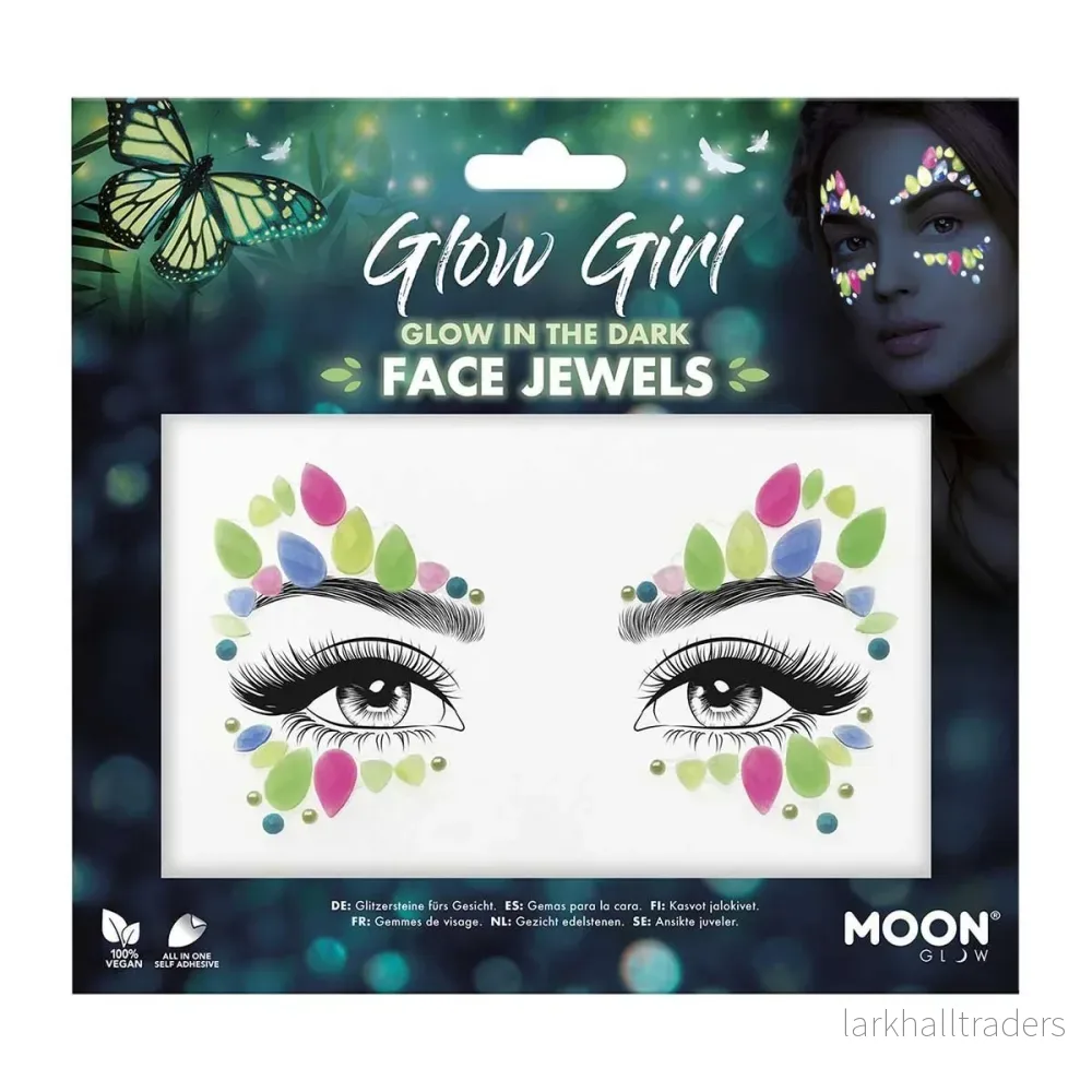 Moon glow in the dark kroppsstenar, Glow Girl Moon glow in the dark kroppsstenar, Glow Girl