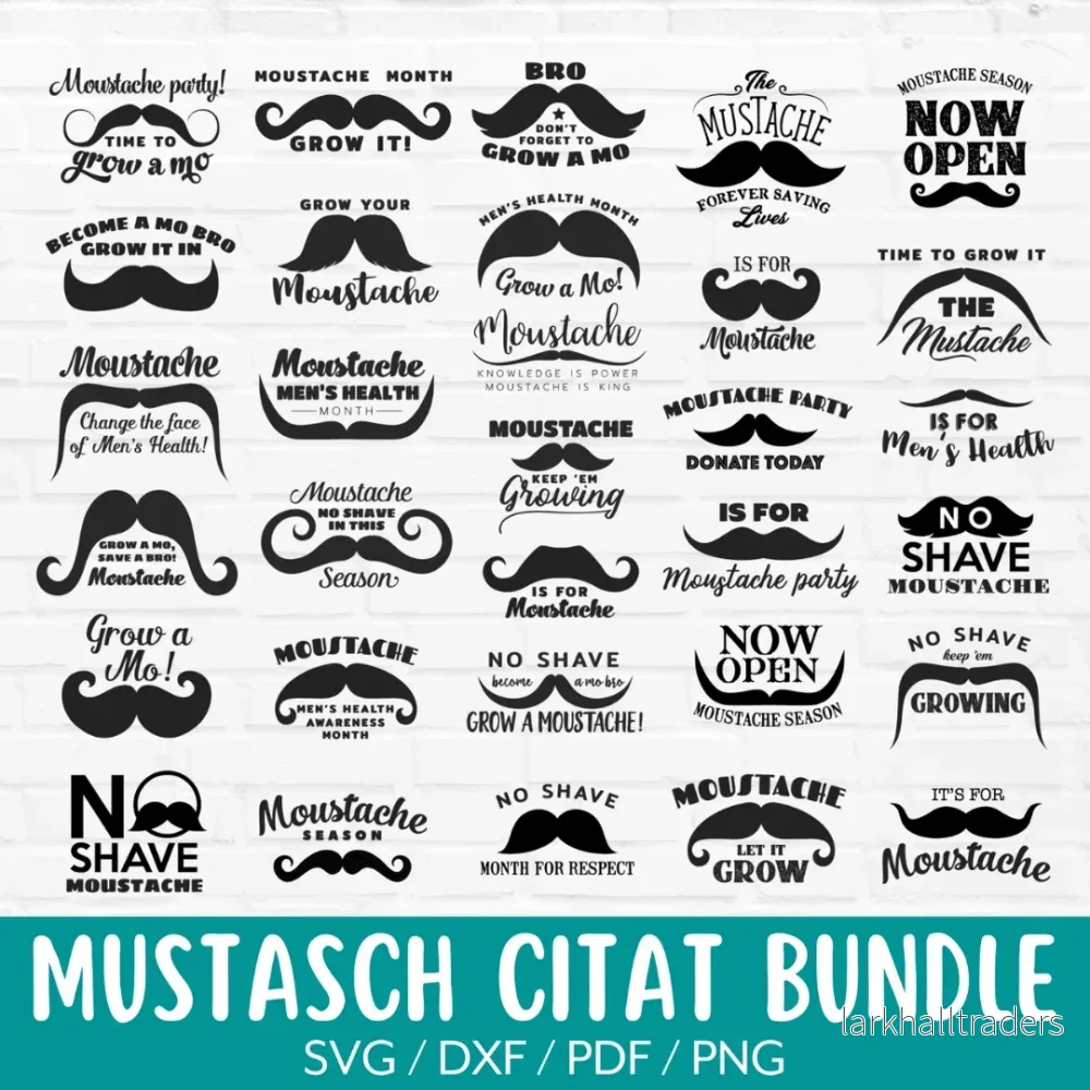 30 st Mustach Citat Skärfiler 30 st Mustach Citat Skärfiler