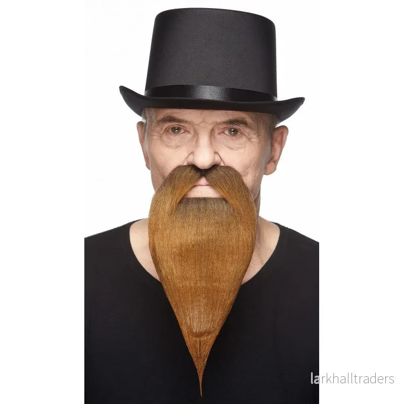 Mustasch med skägg, royal wizzard brun - Bild 2