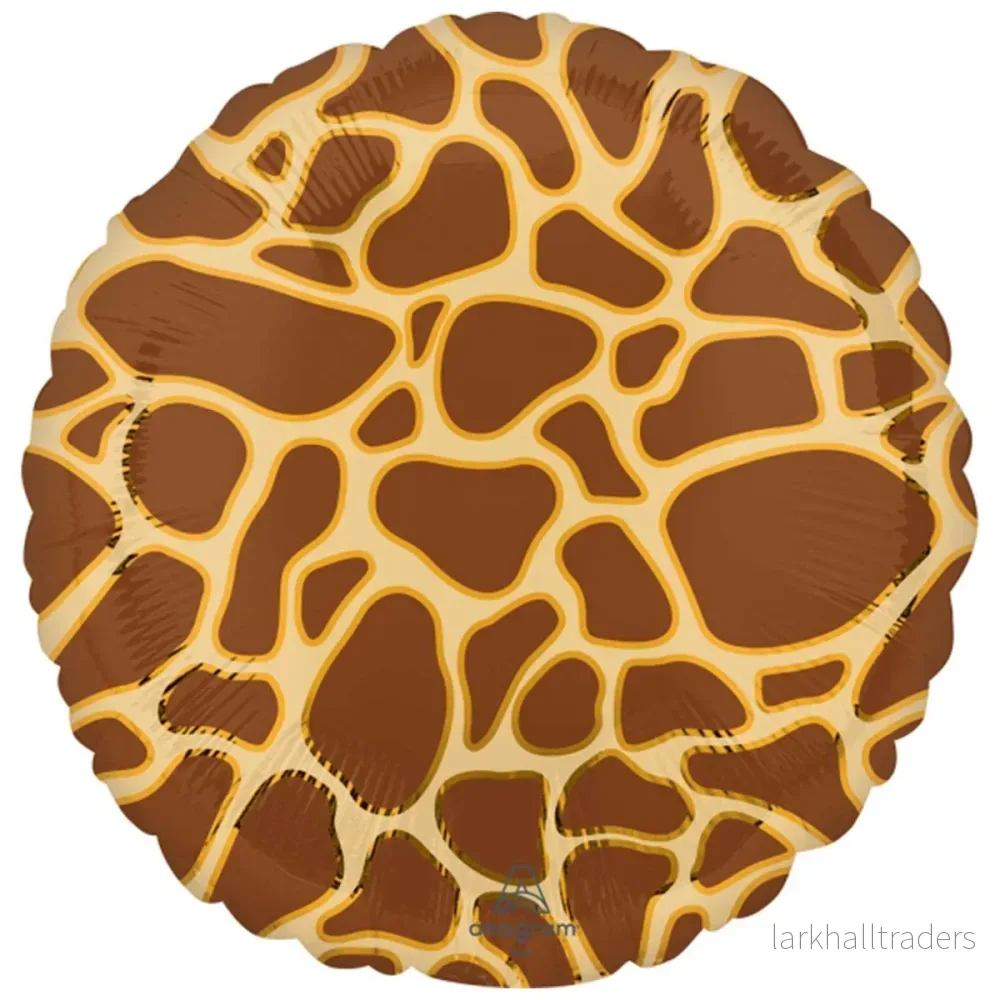 Folieballong, giraffmönster 43 cm