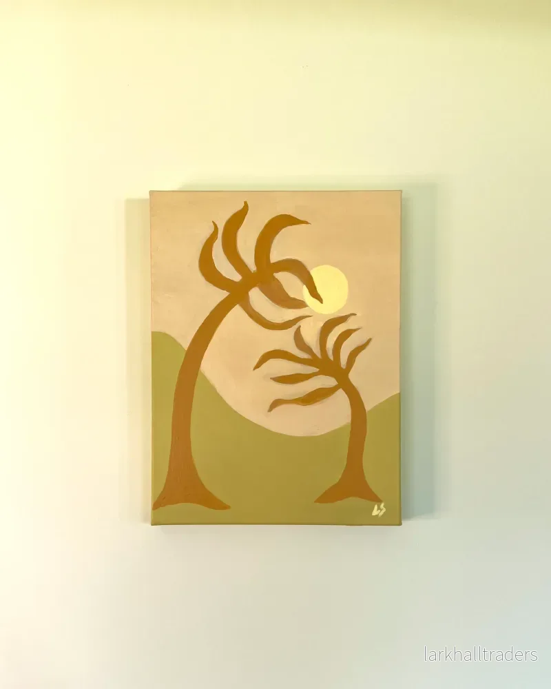 Holding the Moon 30x40cm Original Målning - Bild 2