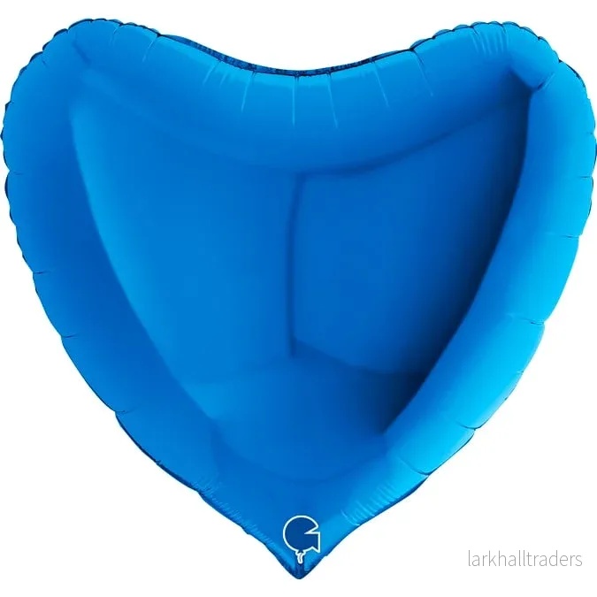 Folieballong, hjärta blå 91 cm Folieballong, hjärta blå 91 cm