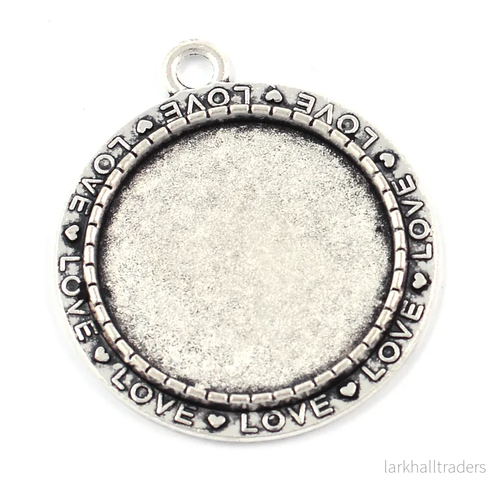 Ramberlock ”LOVE”, antiksilver, 25mm