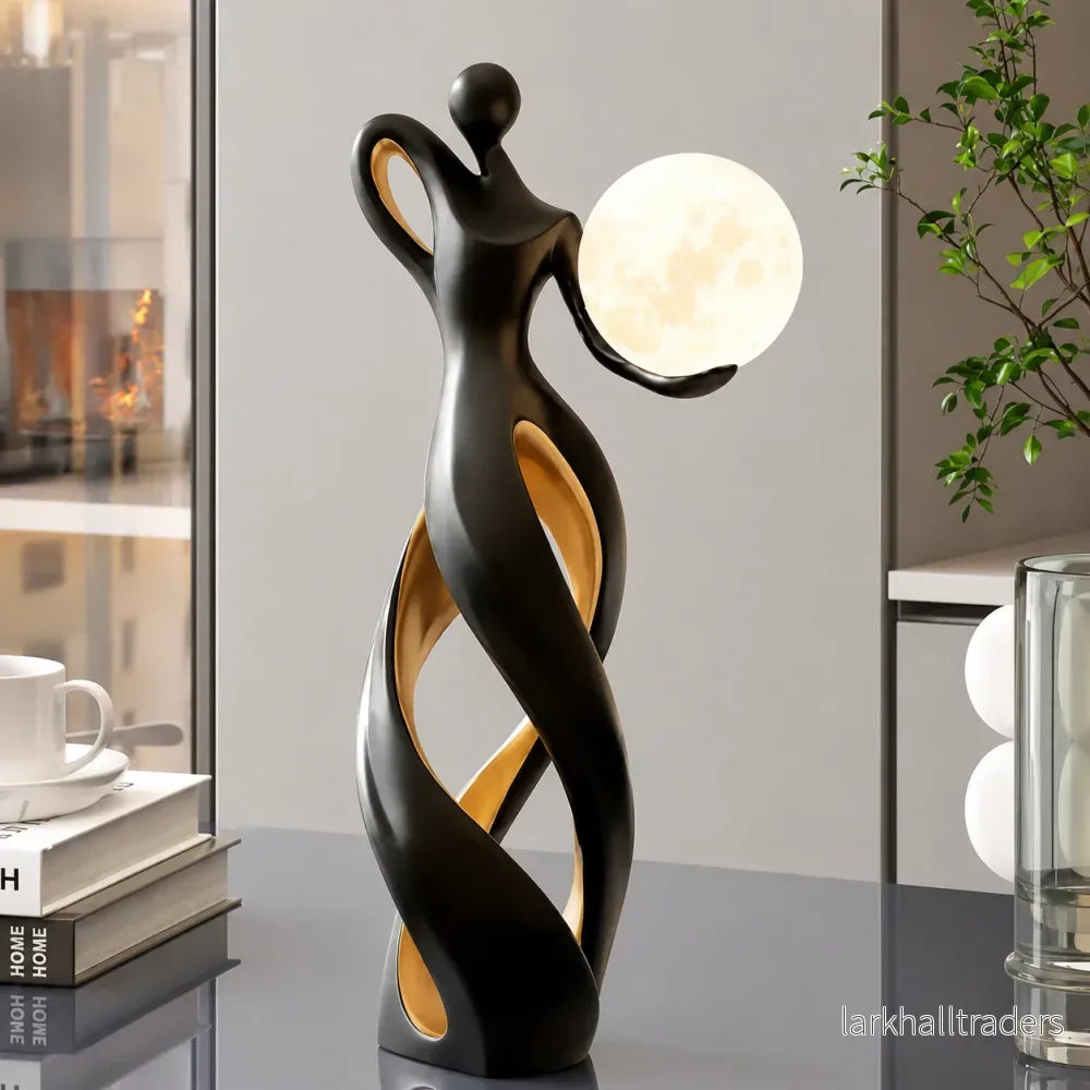 GlowMuse Flicka – Abstrakt Belyst Skulptur i Modern Harzdesign GlowMuse Flicka – Abstrakt Belyst Skulptur i Modern Harzdesign