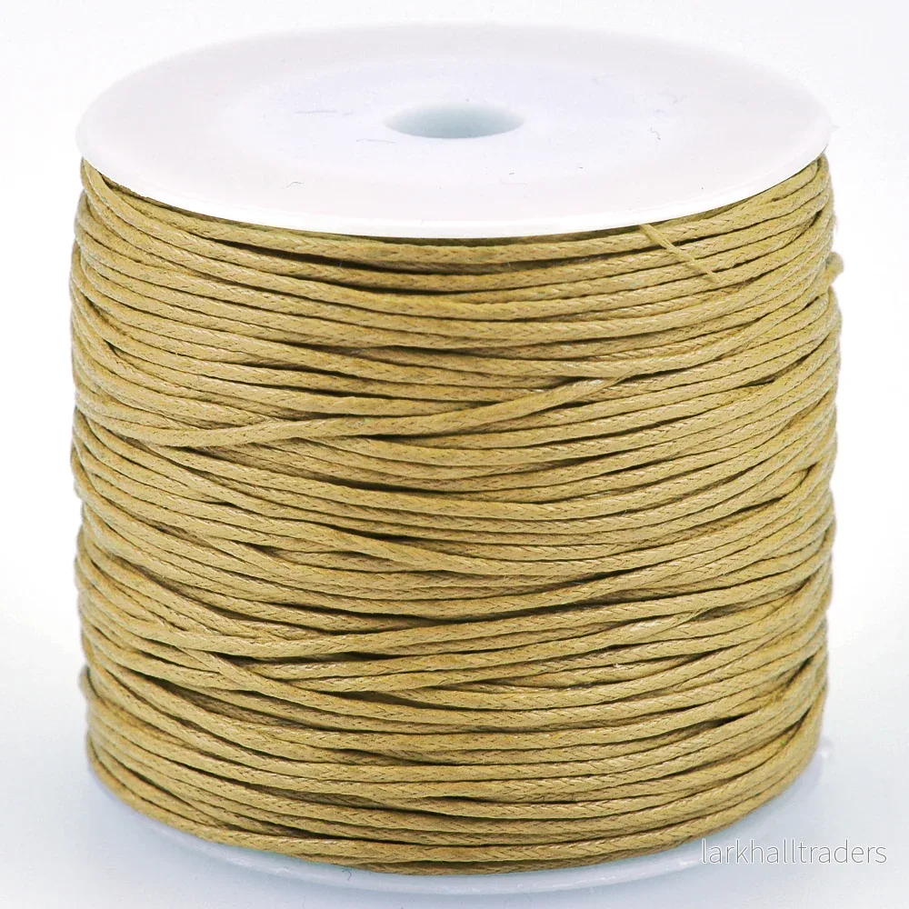 Vaxat bomullssnöre, beige, 1mm Vaxat bomullssnöre, beige, 1mm