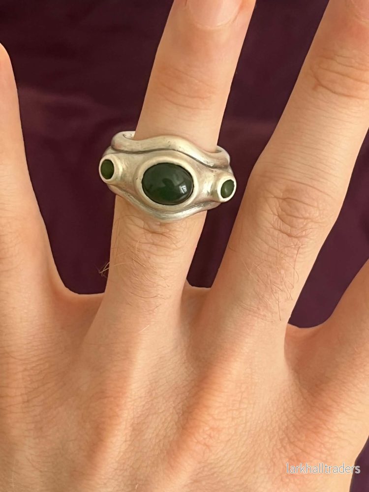 1 av 1 Silver & Jade Ring EU56 - Bild 3