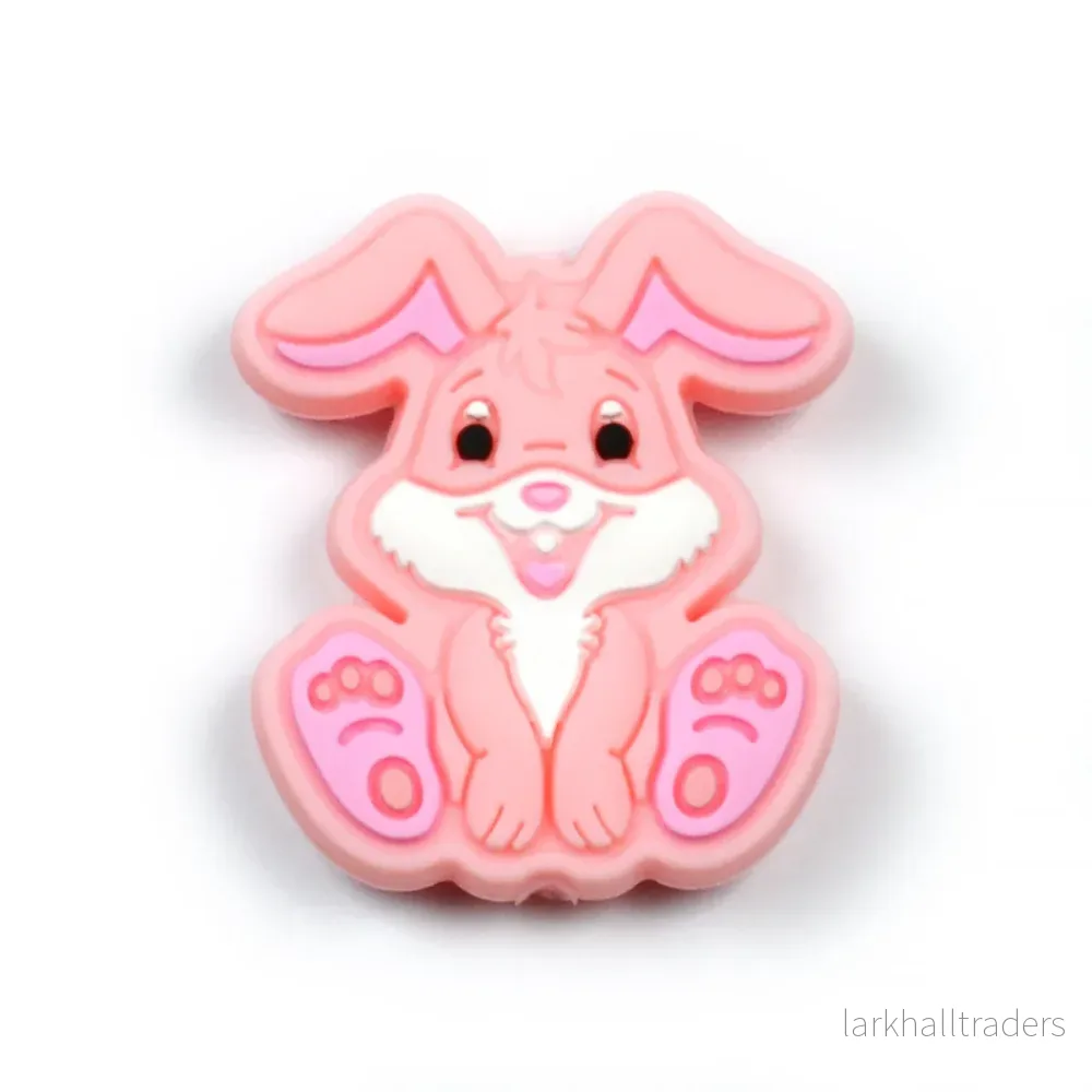 Motivpärla i silikon, happy bunny - Bild 3