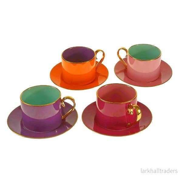 FANCY COLORS 4 koppar med fat | Werner Voß FANCY COLORS 4 koppar med fat | Werner Voß