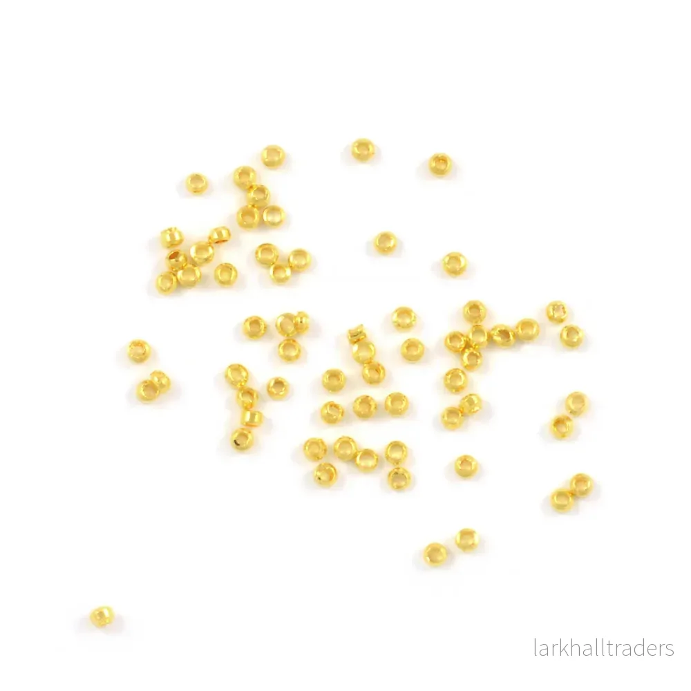 Klämpärlor, guld, 1,5mm, 400st