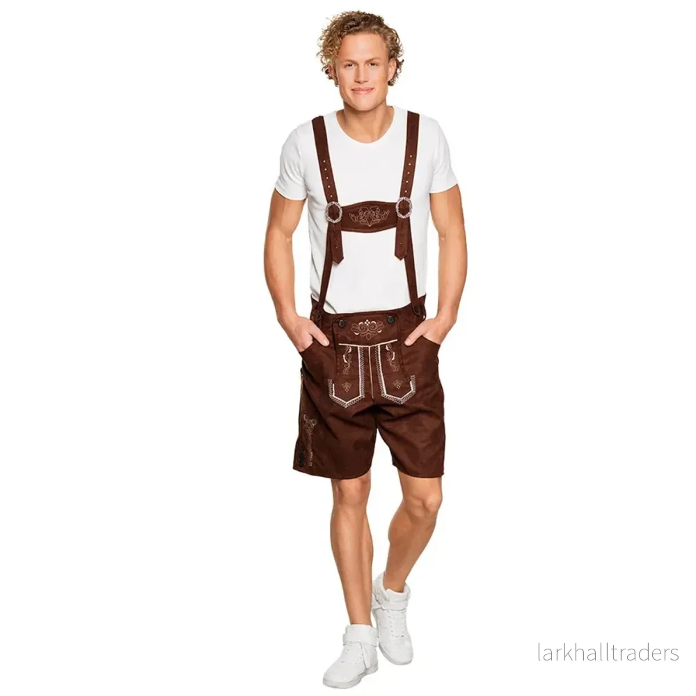 Lederhosen, bruna korta L/XL Lederhosen, bruna korta L/XL