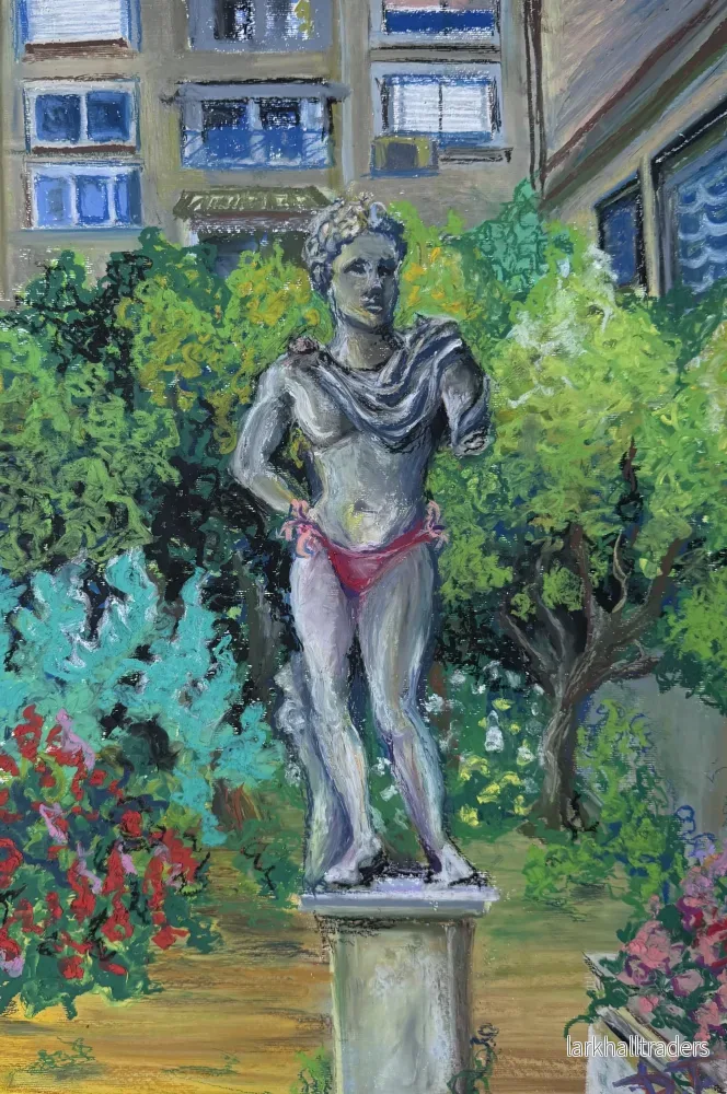 “Athens” Olje pasteller Original Målning - Bild 2
