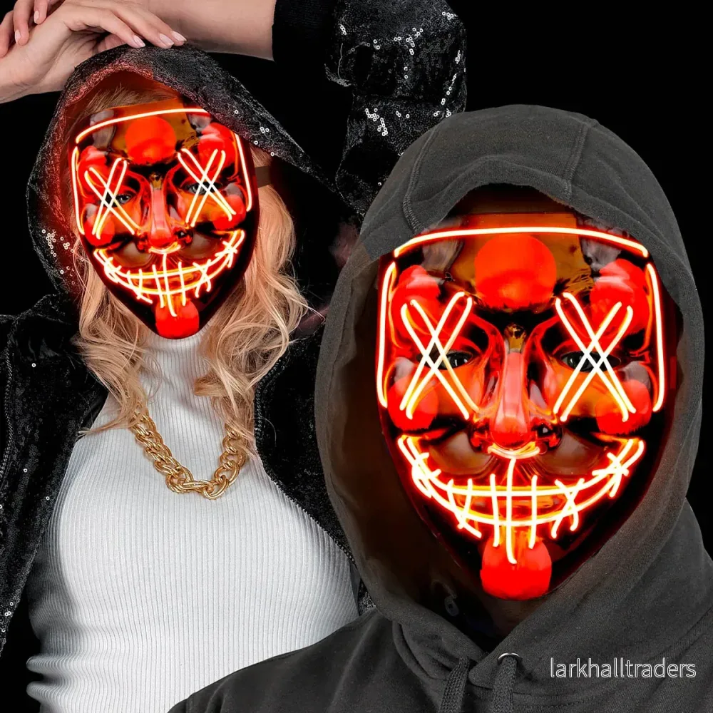 LED-mask, scary röd - Bild 2