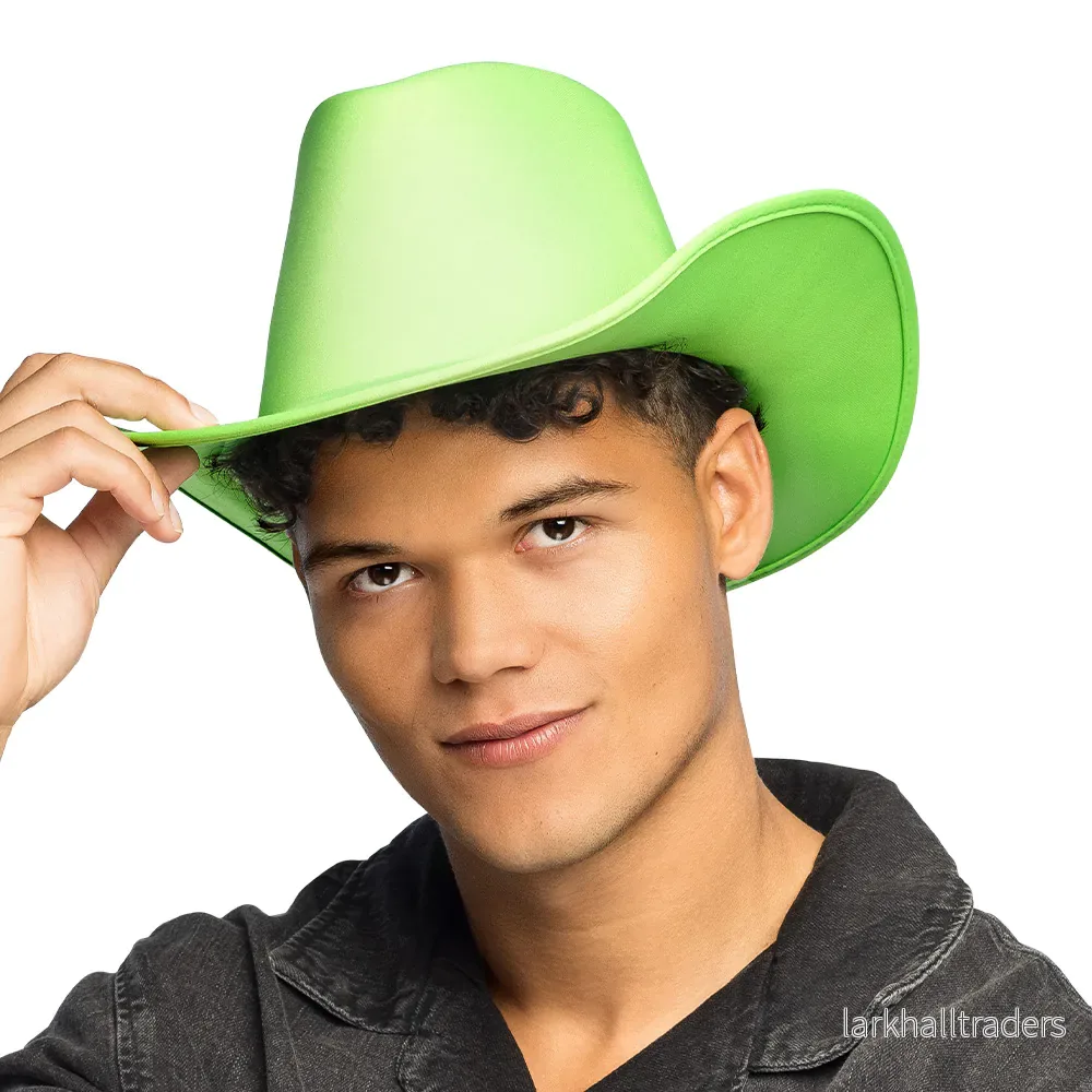Cowboyhatt, neon grön Cowboyhatt, neon grön