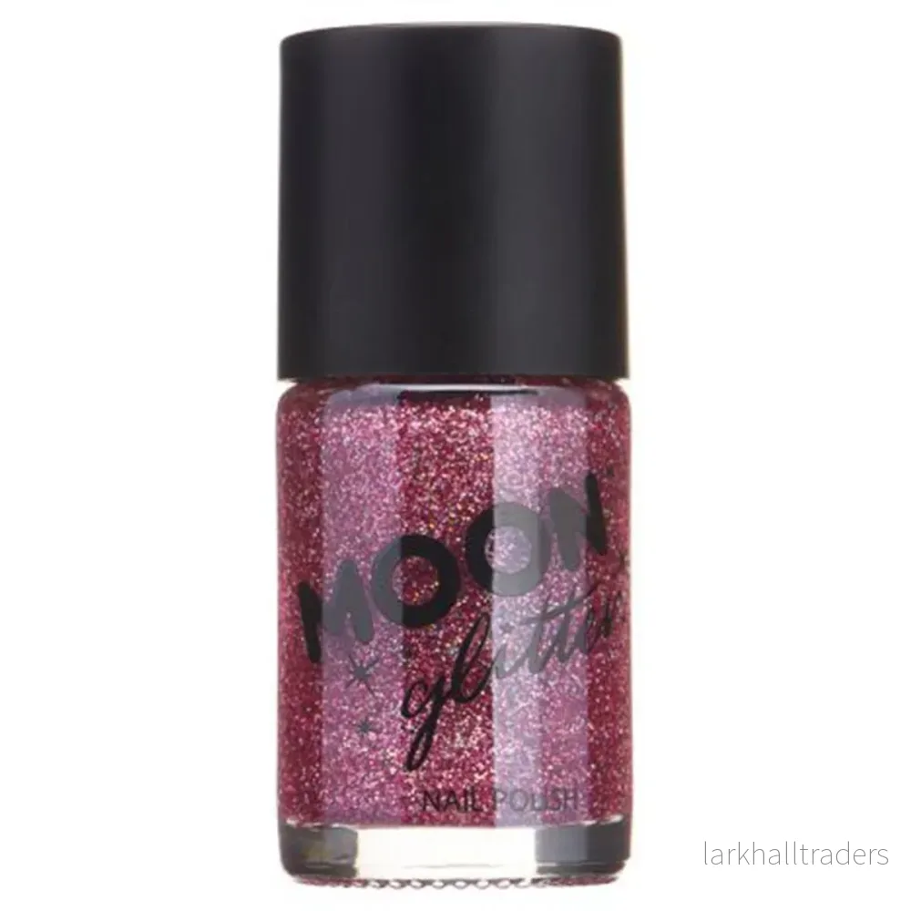 Moon Nagellack glitter, rosa 14 ml Moon Nagellack glitter, rosa 14 ml