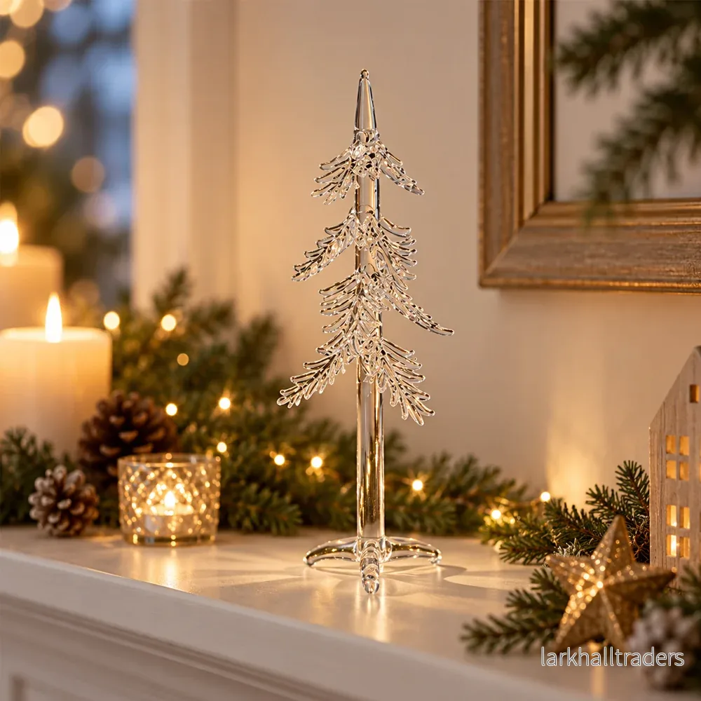 Elegant Julgran i Glas 22 cm – Transparent Juldekoration Elegant Julgran i Glas 22 cm – Transparent Juldekoration