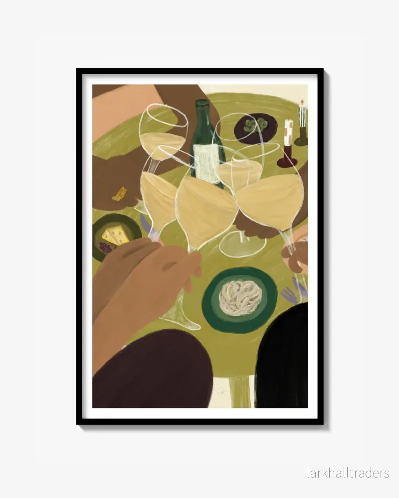 Dining white wine – Poster