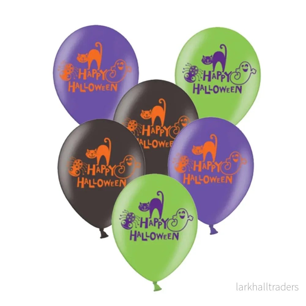Latexballonger, Happy Halloween 27.5 cm 6 st Latexballonger, Happy Halloween 27.5 cm 6 st