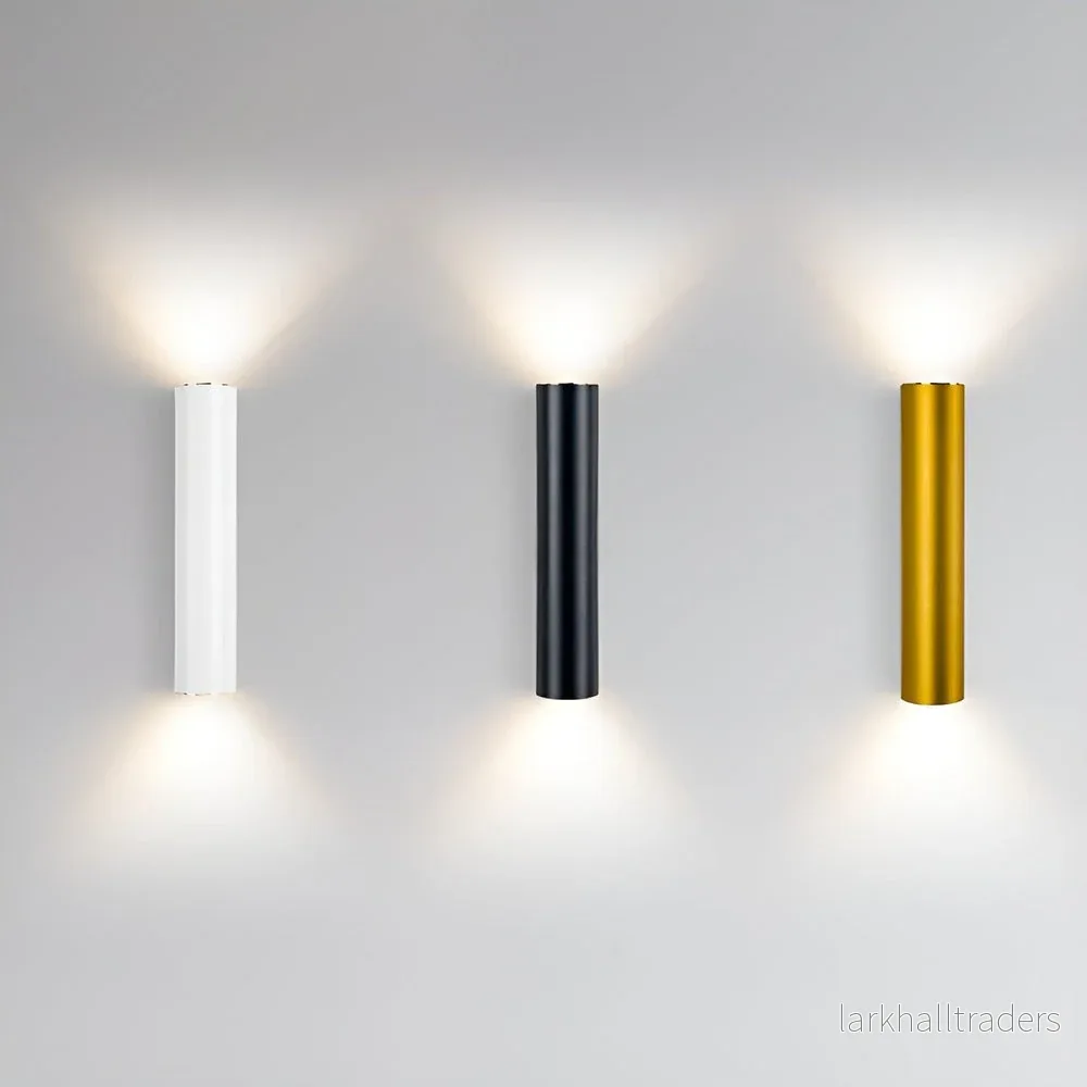 AluBeam – Dubbelt Huvud Vägglampa | Guld Cylinder Vägglampa med Upp- och Nedljus AluBeam – Dubbelt Huvud Vägglampa | Guld Cylinder Vägglampa med Upp- och Nedljus