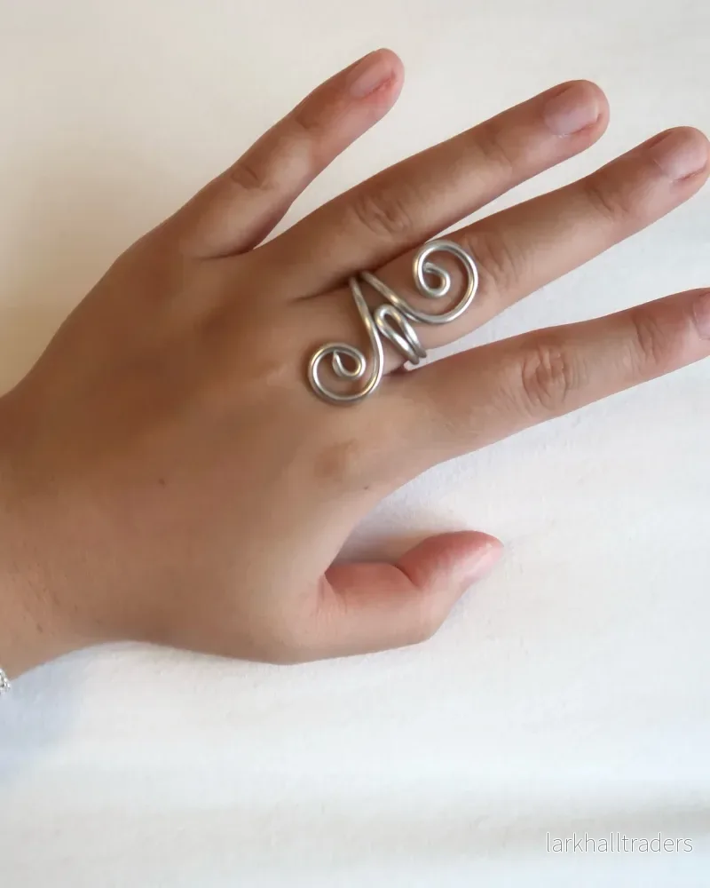 Twin spiral ring – Silver