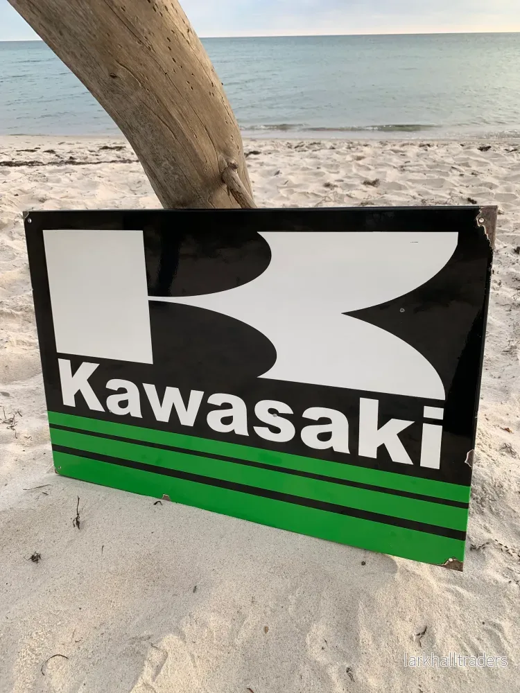 Kawasaki emaljskylt Kawasaki emaljskylt