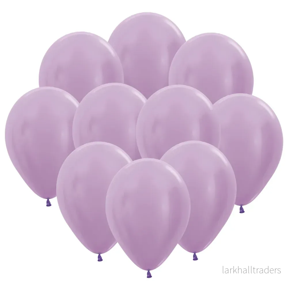Ballonger, satin lila 10 st