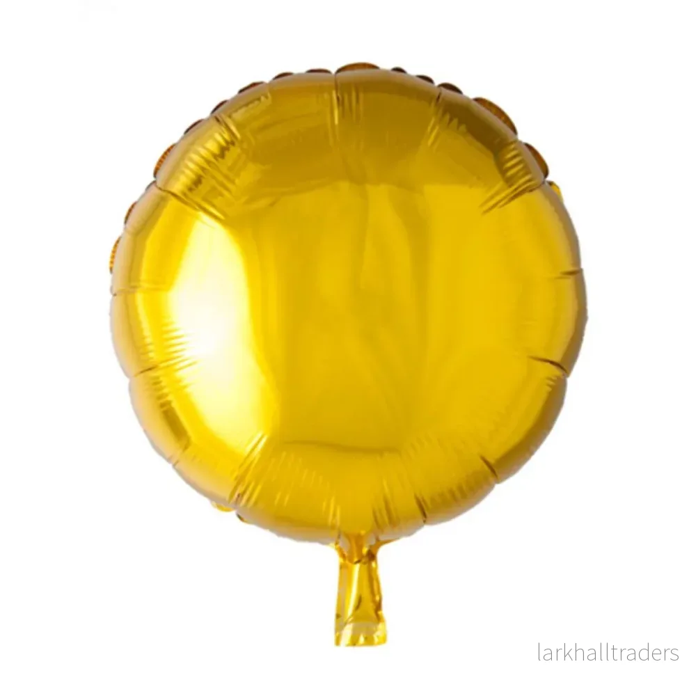Folieballong, rund guld 45 cm Folieballong, rund guld 45 cm