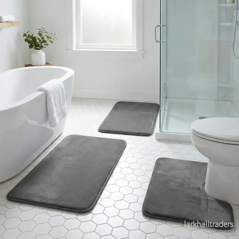 Mjuk badrumsmatta i memory foam 3 delar - Bild 3