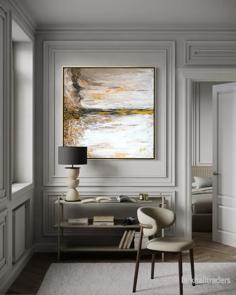 Fine Art Print: ”Nyckelviken” Havslandskap Guld Koppar – Museumkvalitet Fine Art Print: ”Nyckelviken” Havslandskap Guld Koppar – Museumkvalitet