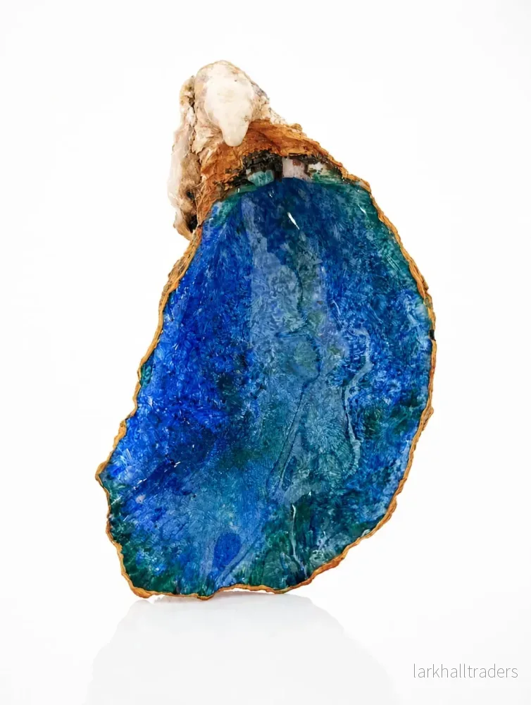 Handmålad Ostronskal – Ocean Blue