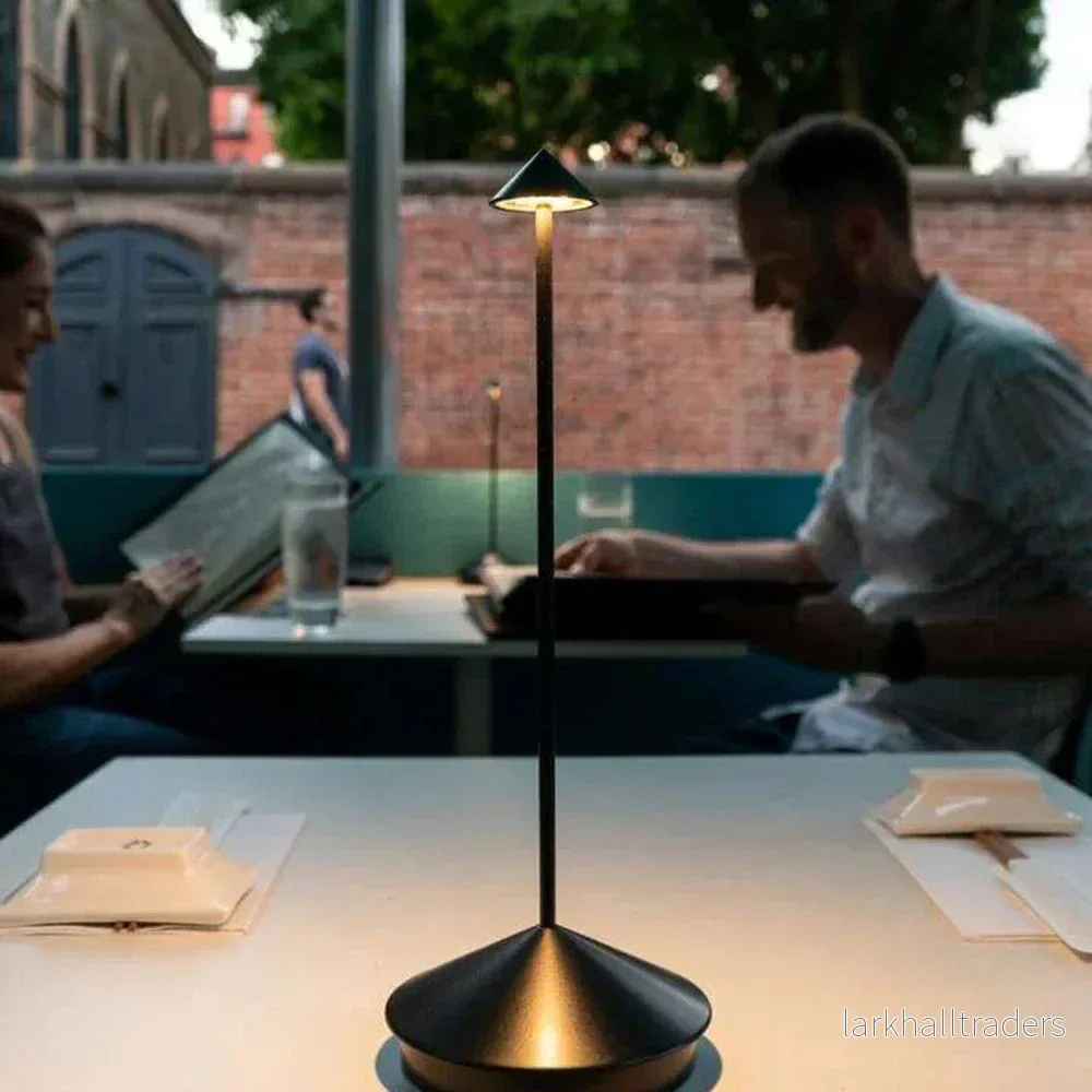 Lumivra – Konstnärlig uppladdningsbar bordslampa med dimbar LED för matsal och hem - Bild 3