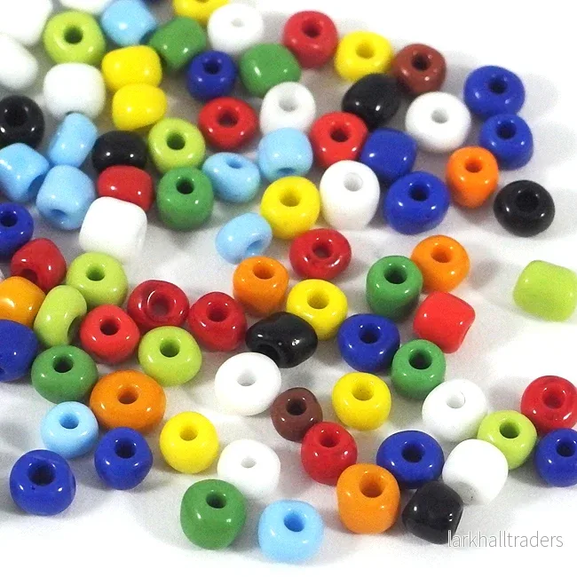 Seed Beads, 4mm, opak mix Seed Beads, 4mm, opak mix