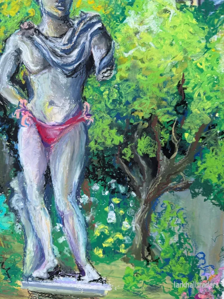 “Athens” Olje pasteller Original Målning - Bild 3
