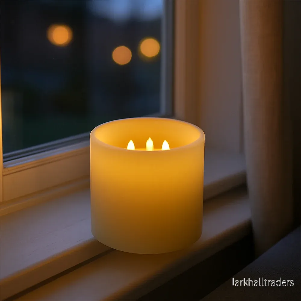 LED-blockljus med 3D-lågorsken – Ø15 cm - Bild 3