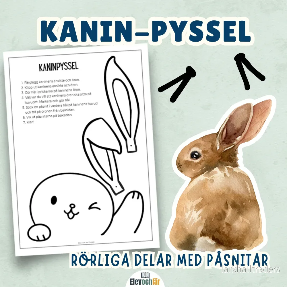 Kaninen – pyssel med rörliga delar Kaninen – pyssel med rörliga delar