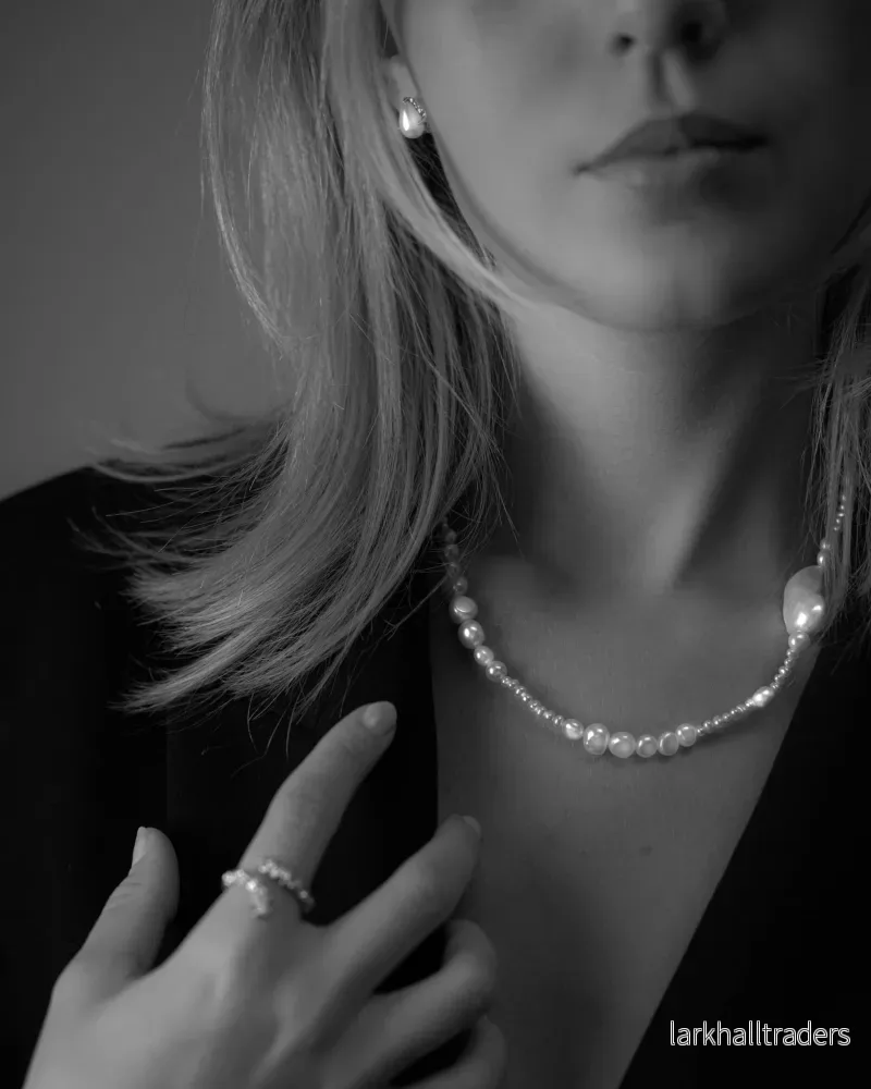 Tide Pearl Halsband | Silver - Bild 3