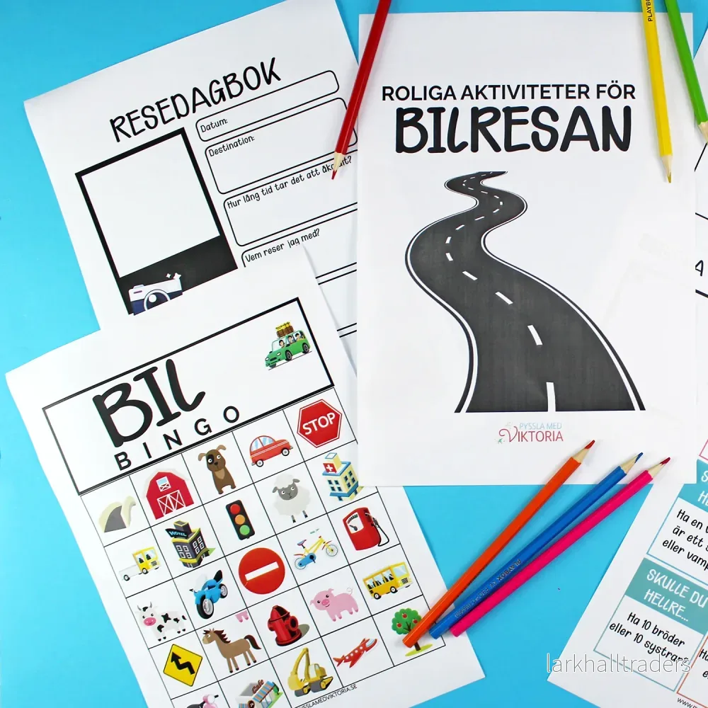 Roliga aktiviteter för Bilresan (Digital fil) Roliga aktiviteter för Bilresan (Digital fil)