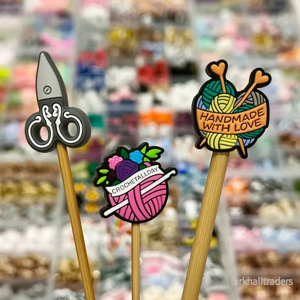 Motivpärla i silikon, nystan med blommor "Crochet All Day" - Bild 2
