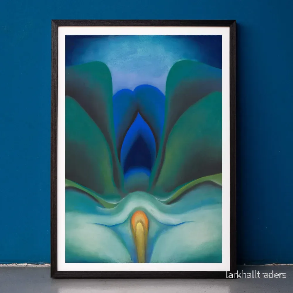 Blå blomma Poster