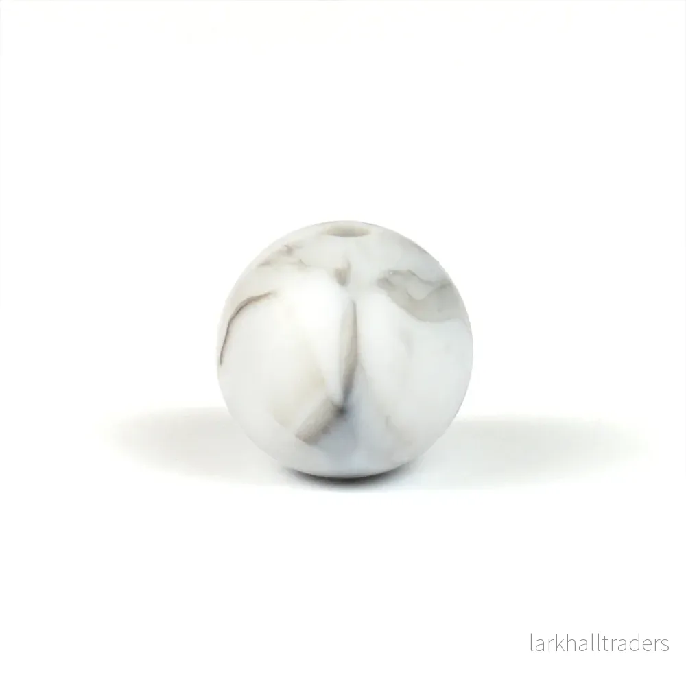 Silikonpärlor, marmor, 12mm