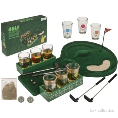 Partyspel, golf med shotglas Partyspel, golf med shotglas